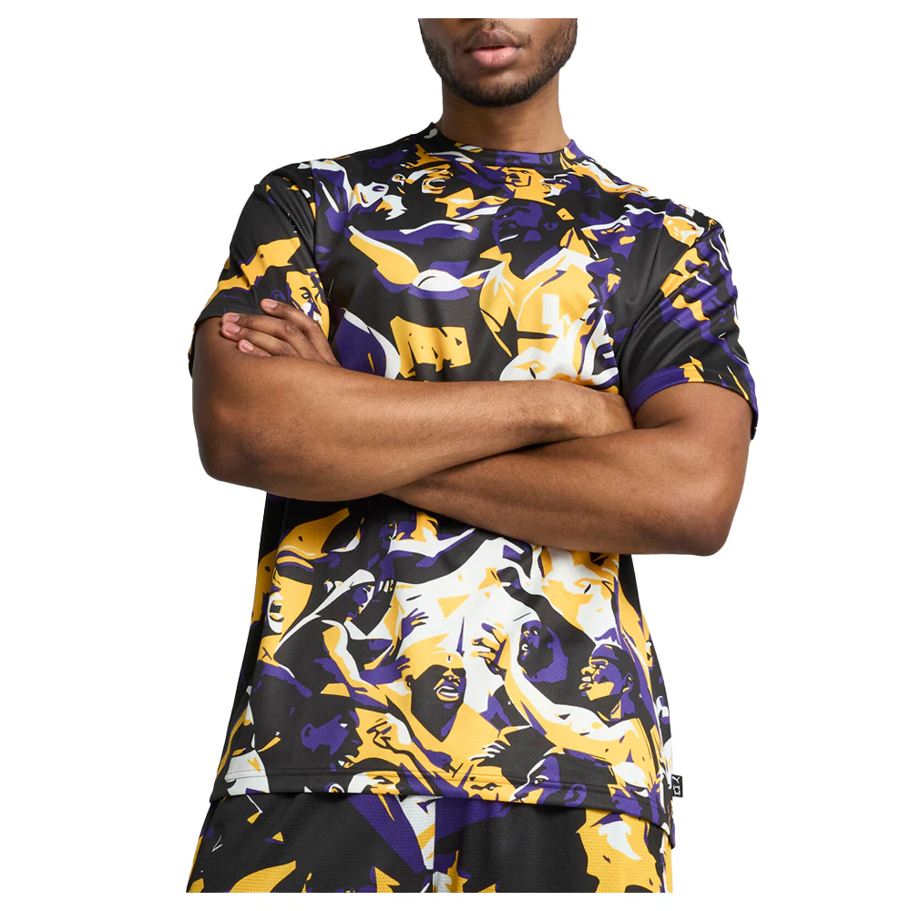 Rival Rage Relaxed Fit Graphic Basketball Crew Neck Short Sleeve T-Shirt - Image 3