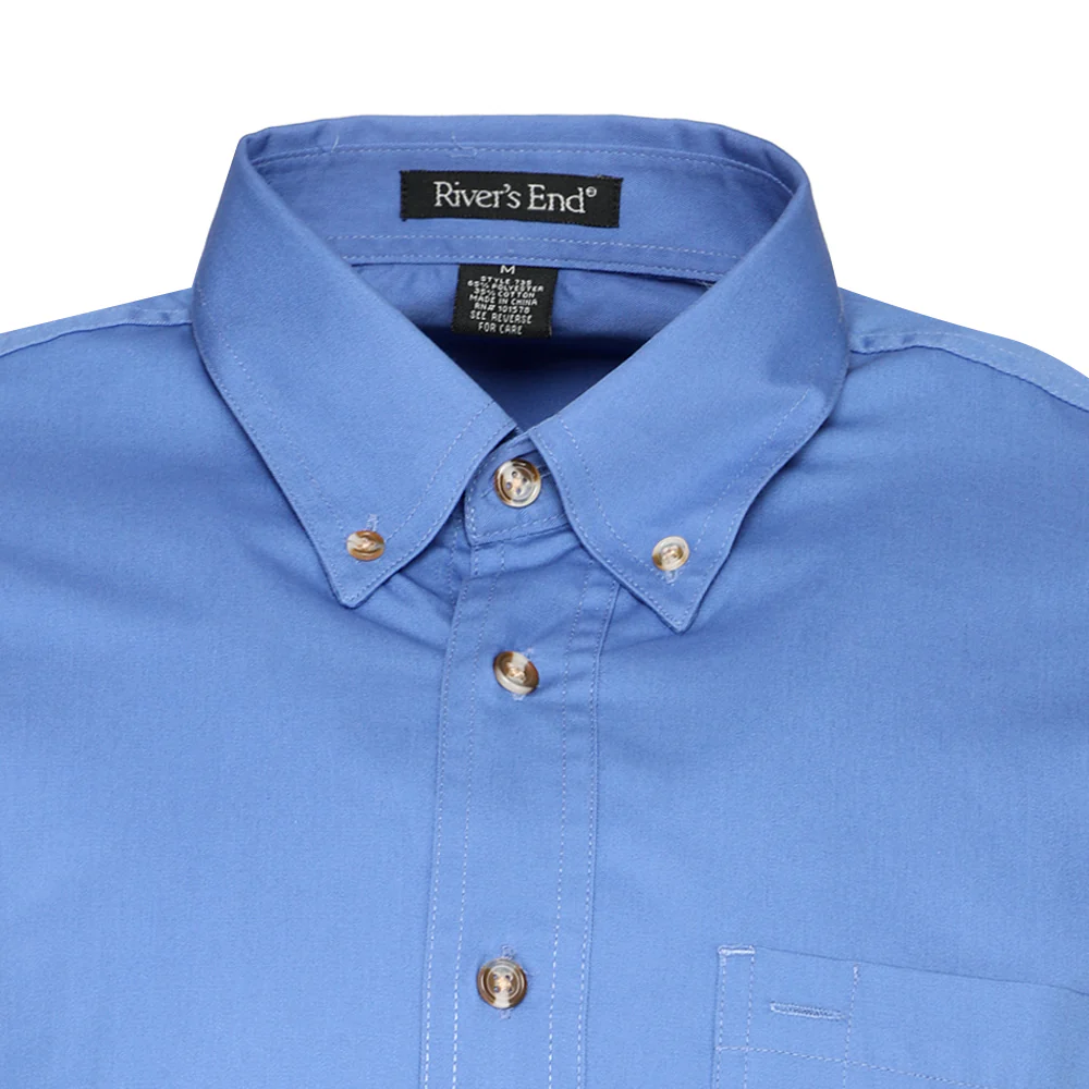 EZCare Woven Collared Long Sleeve Button Up Shirt - Image 3