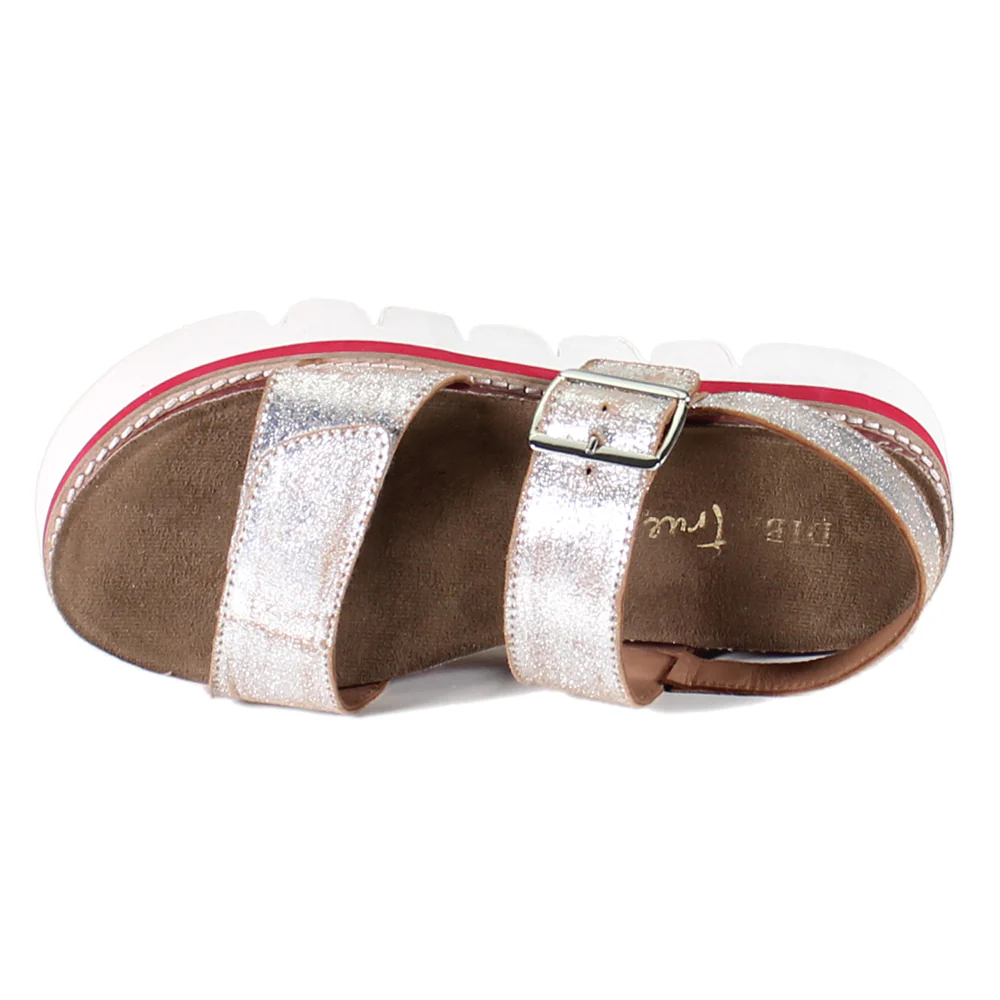 Roly Poly Metallic Platform Sandals - Image 4