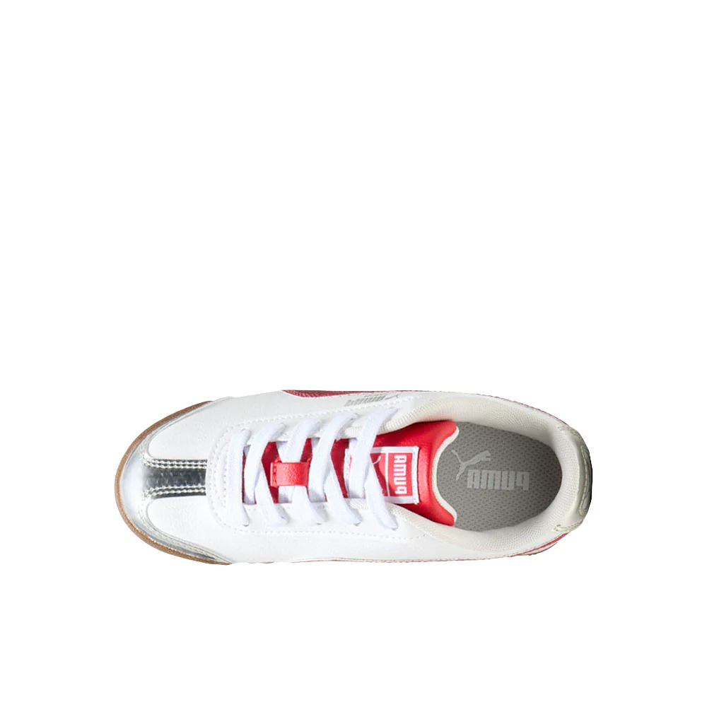 Roma 24 Holiday Glitz Metallic Lace Up Sneakers (Little Kid) - Image 4