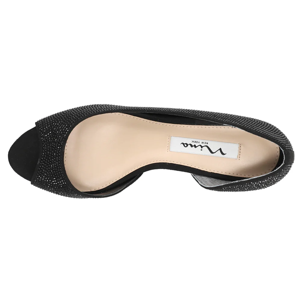 Rossie Rhinestone Peep Toe Evening Pumps - Image 4