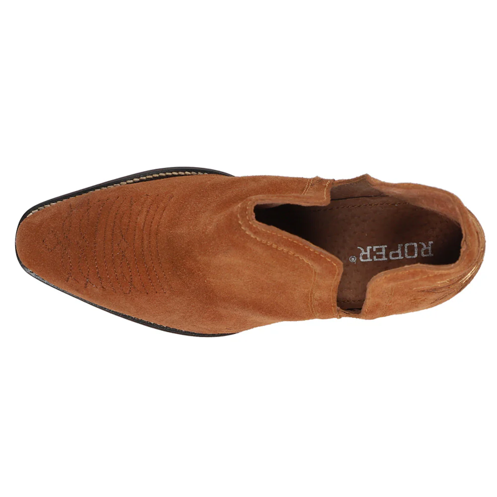 Rowdy Aztec Southwest Embroidered Round Toe Cowboy Booties - Image 4