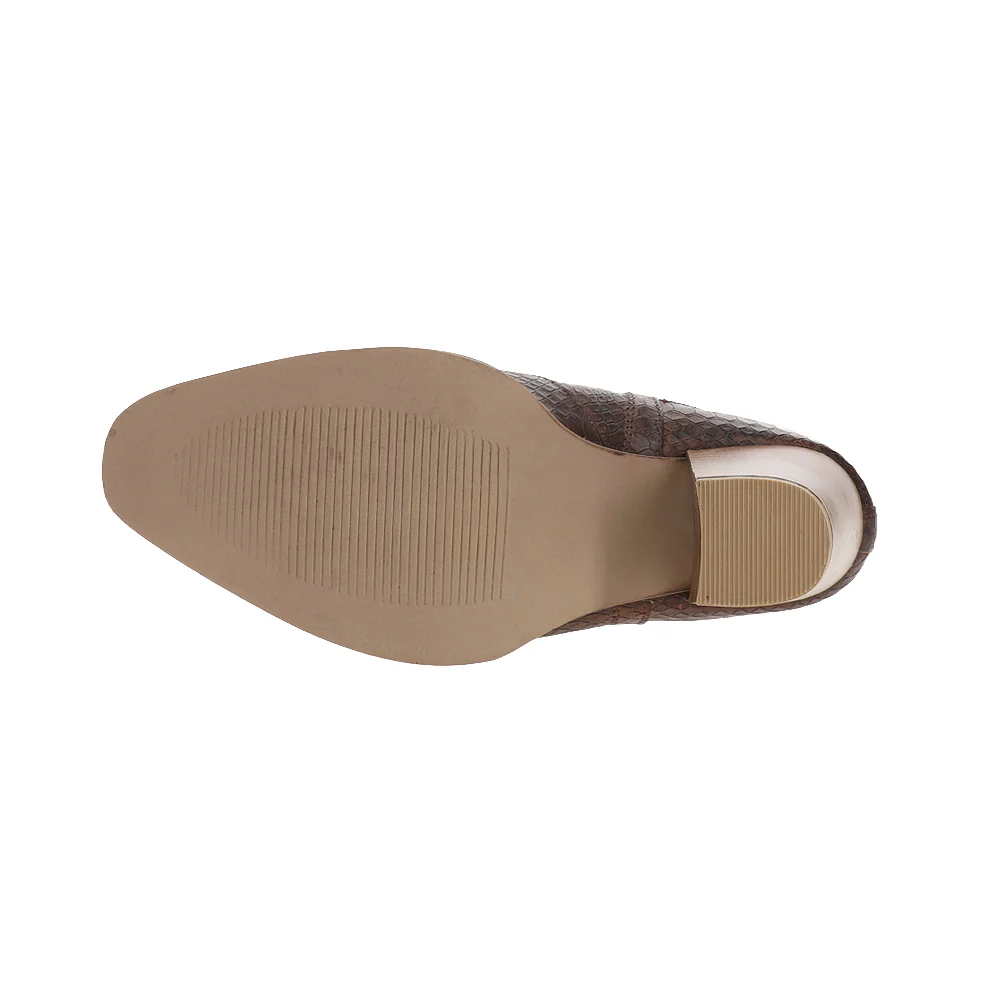 Rowdy Western Snake Print Snip Toe Cowboy Bootie - Image 5