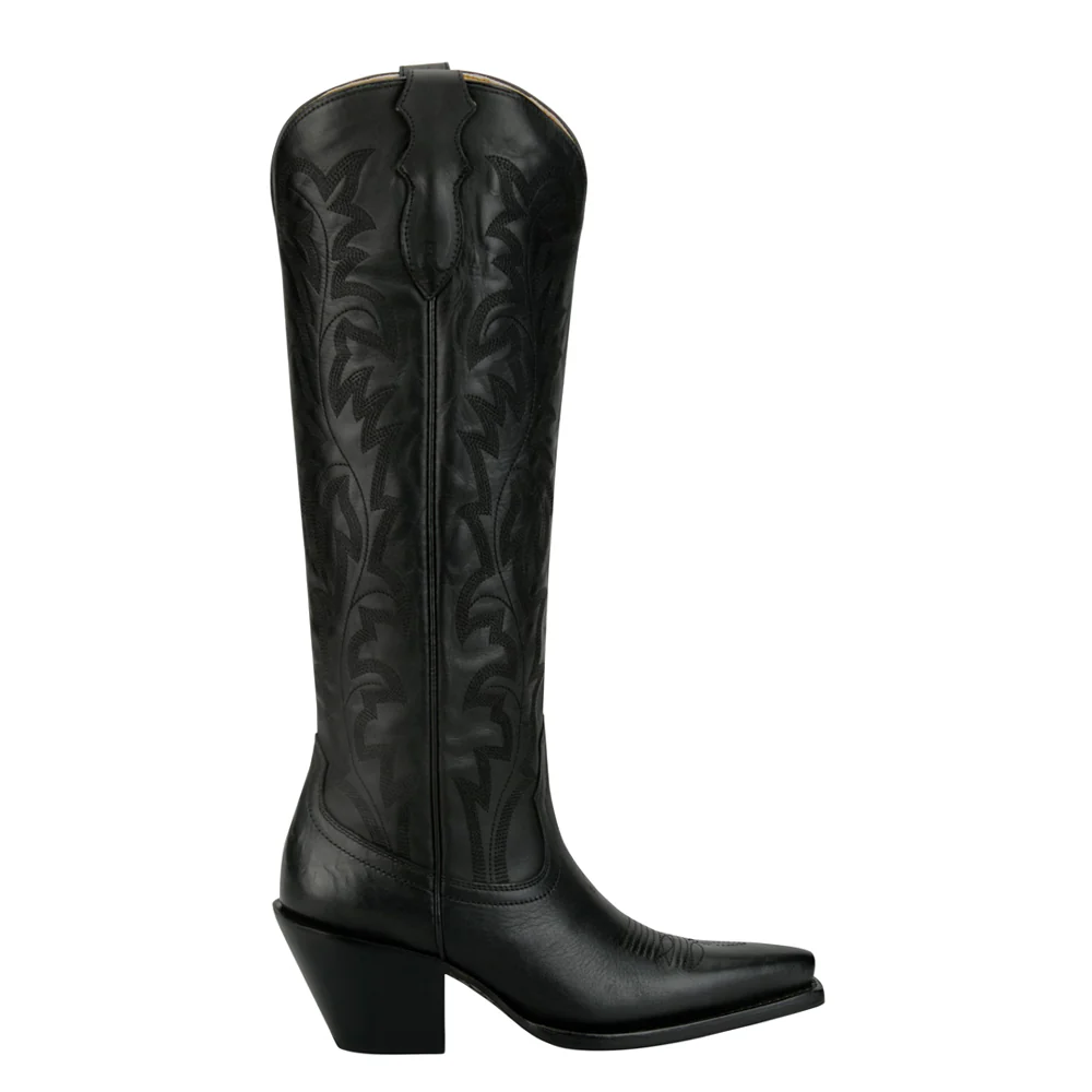 Rumor 17 Inch Embroidered Snip Toe Cowboy Boots