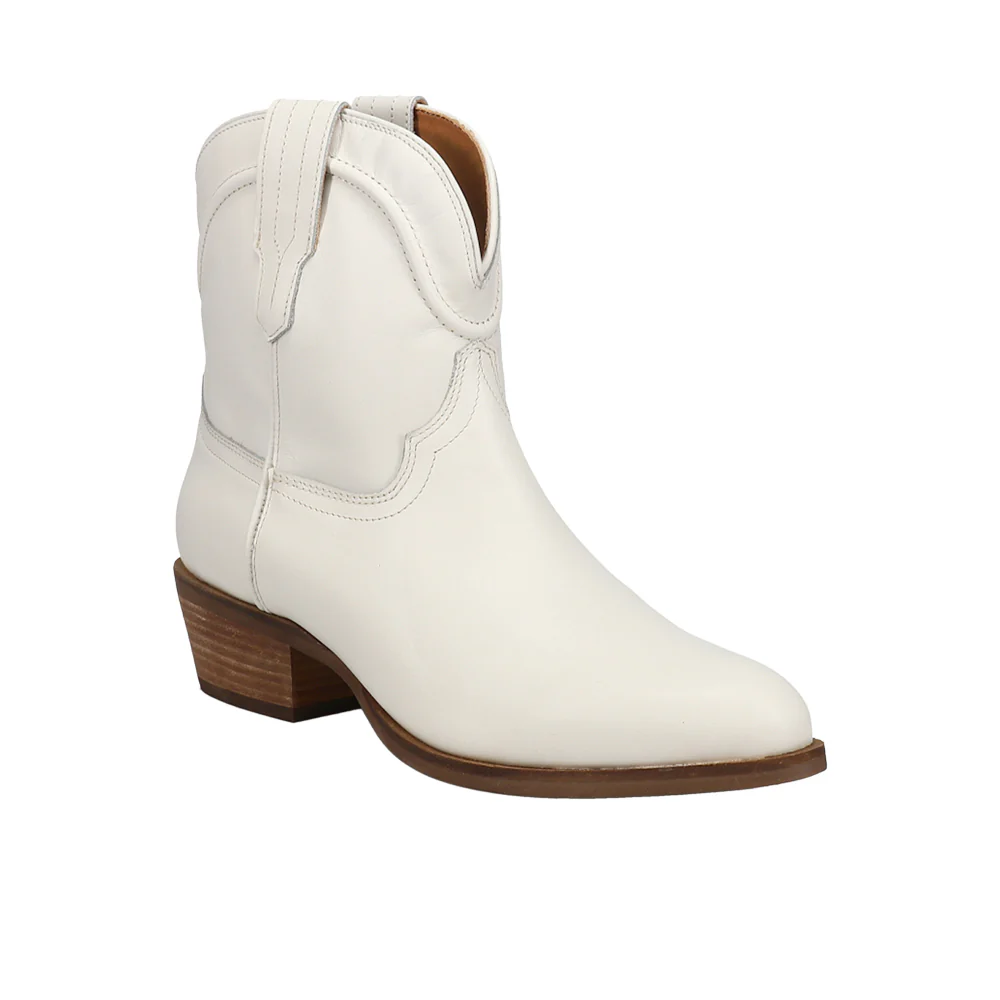 Seguaro Round Toe Pull On Cowboy Booties - Image 2