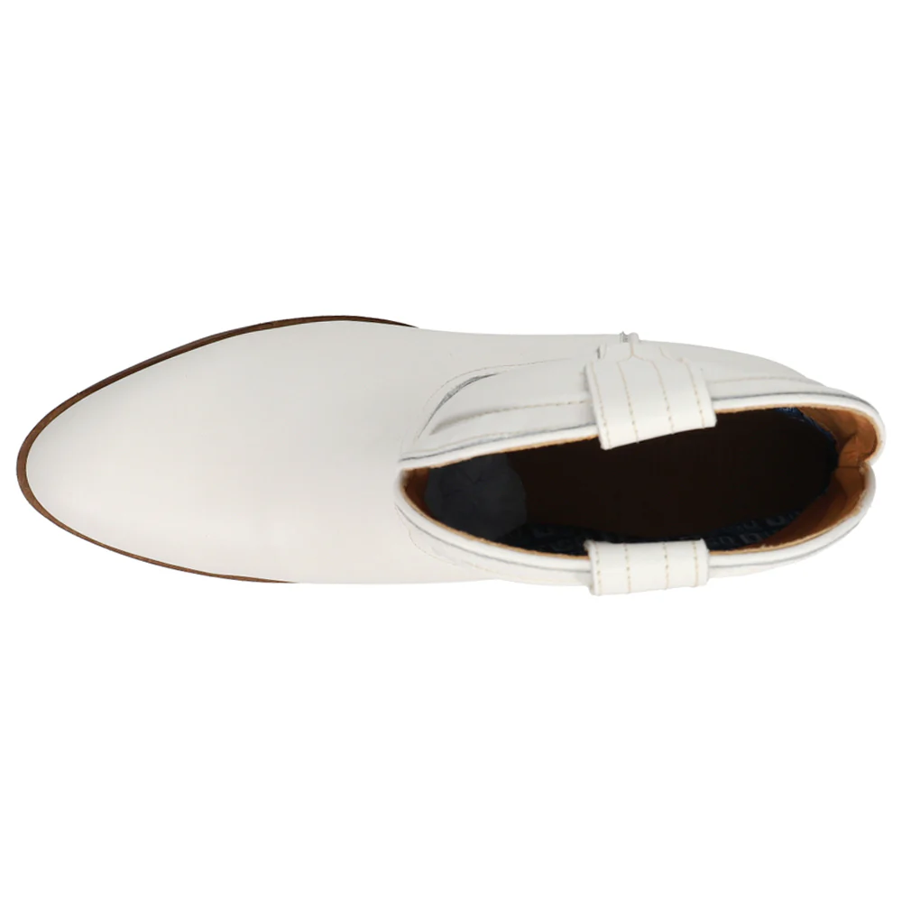 Seguaro Round Toe Pull On Cowboy Booties - Image 4