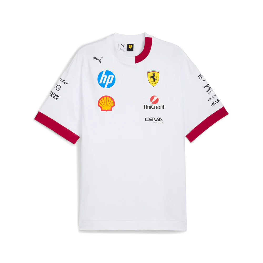 Scuderia Ferrari Drivers Logo Crew Neck Short Sleeve T-Shirt
