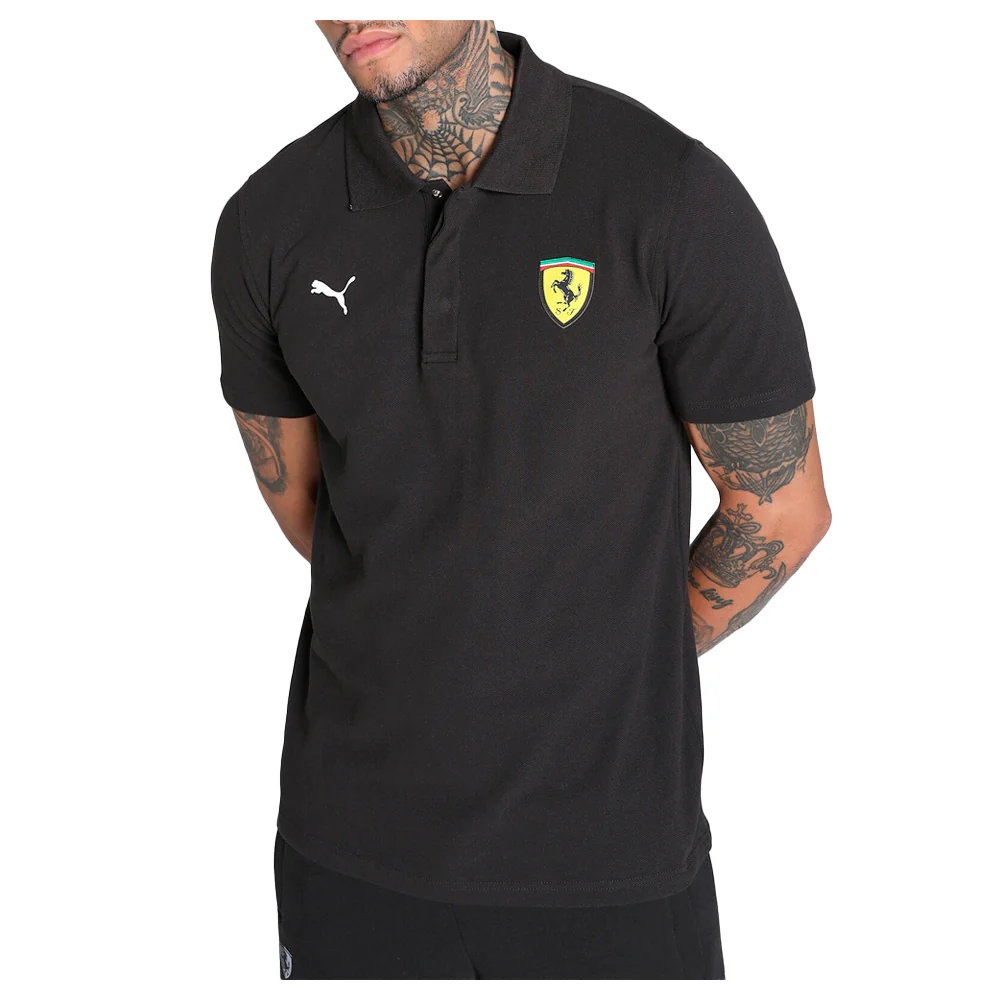Scuderia Ferrari Race Graphic Short Sleeve Polo Shirt - Image 3