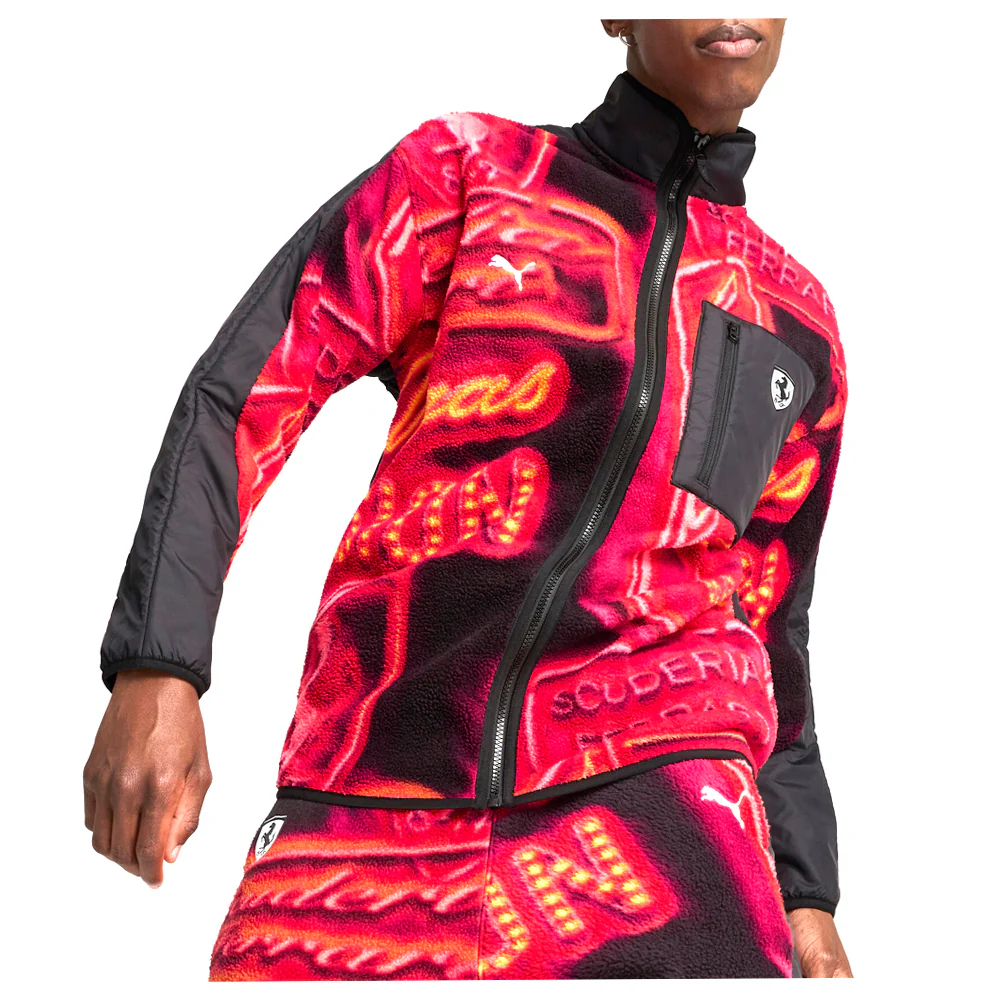 Scuderia Ferrari Race Neon Energy Polar Fleece Full Zip Jacket