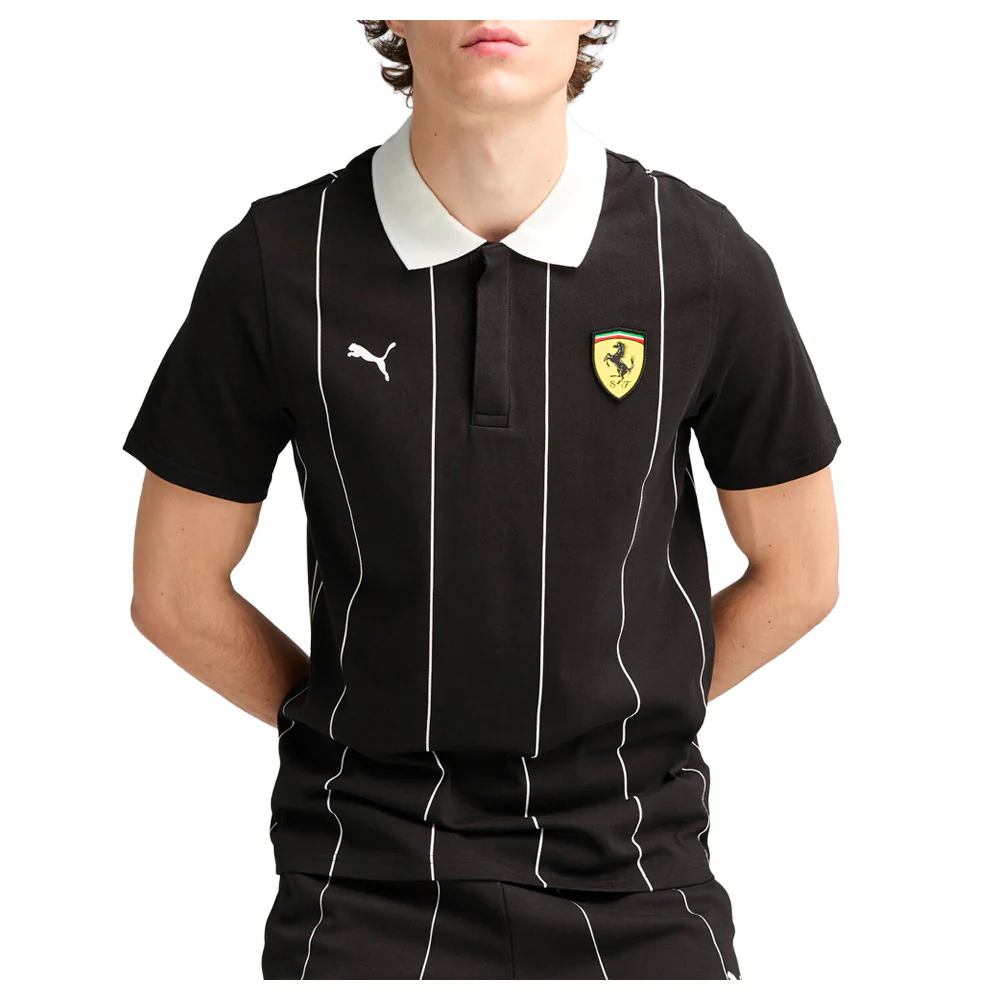 Scuderia Ferrari Race Premium Short Sleeve Polo Shirt - Image 3