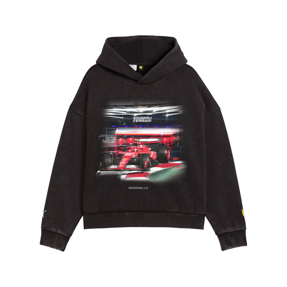 Scuderia Ferrari Vegas Boxy Graphic Pullover Hoodie