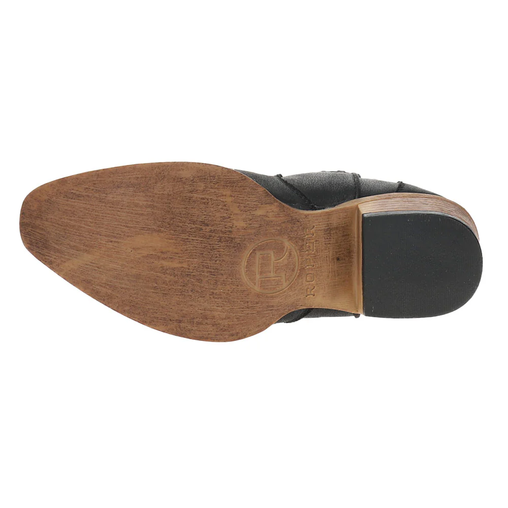 Selena Glitter Tooled Inlay Snip Toe Pull On Cowboy Booties - Image 5