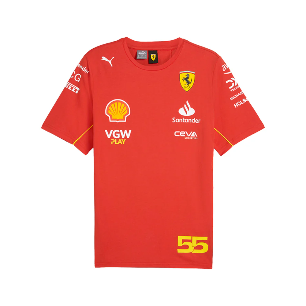 Scuderia Ferrari Sainz Crew Neck Short Sleeve T-Shirt