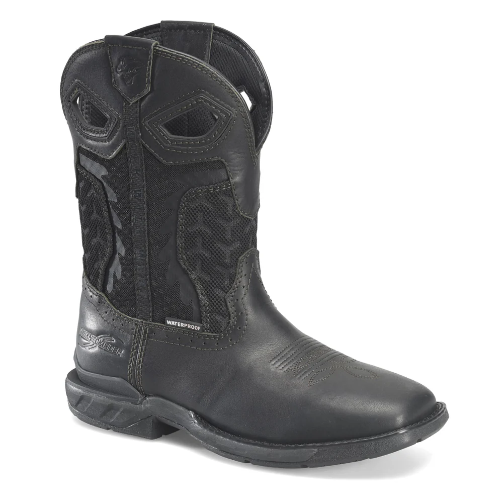Shadow 11 inch Pull On Waterproof Wide Square Toe Work Boots - Image 2
