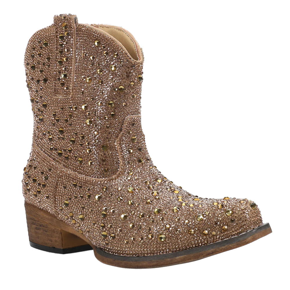 Shay Jewells Rhinestone Snip Toe Cowboy Booties - Image 2