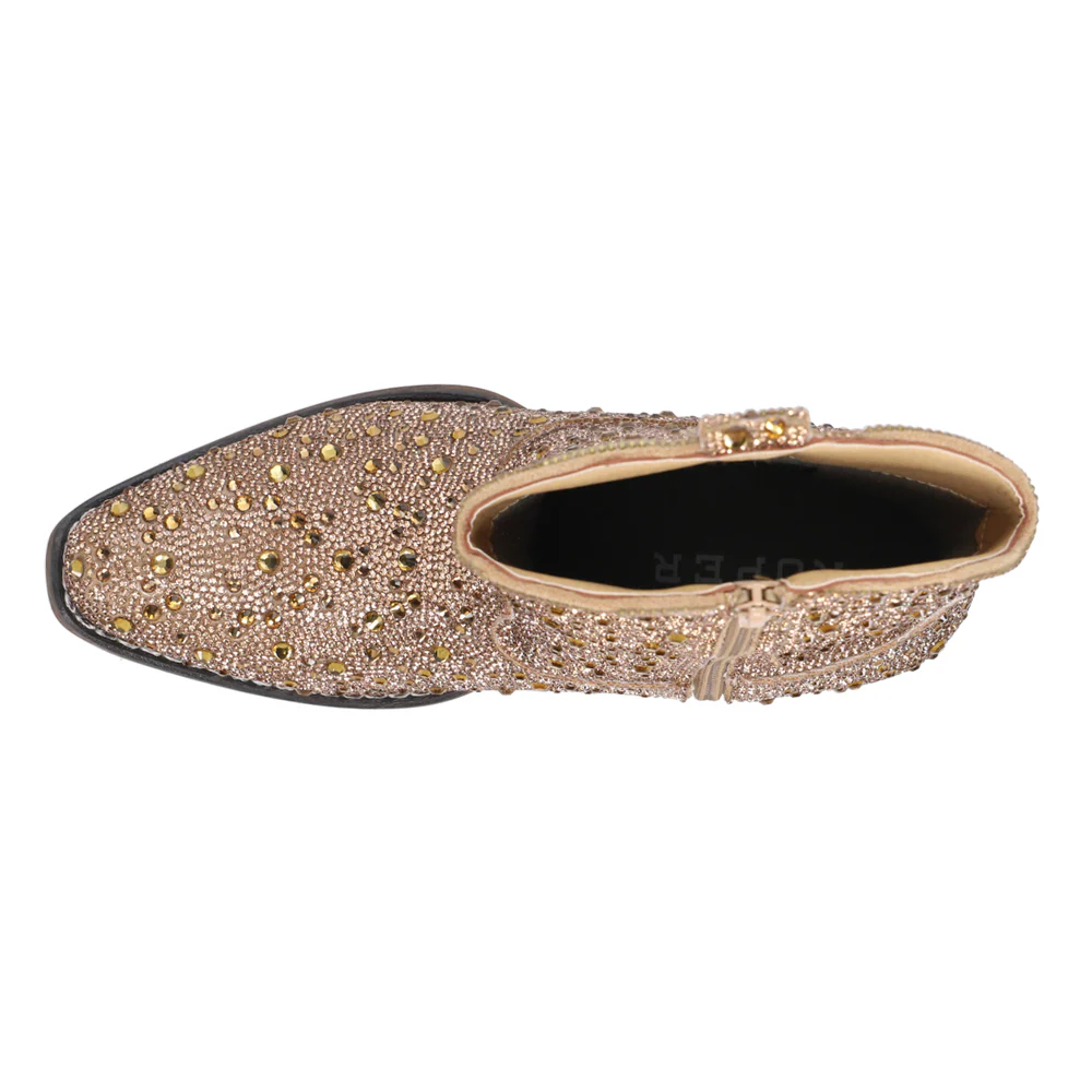 Shay Jewells Rhinestone Snip Toe Cowboy Booties - Image 4
