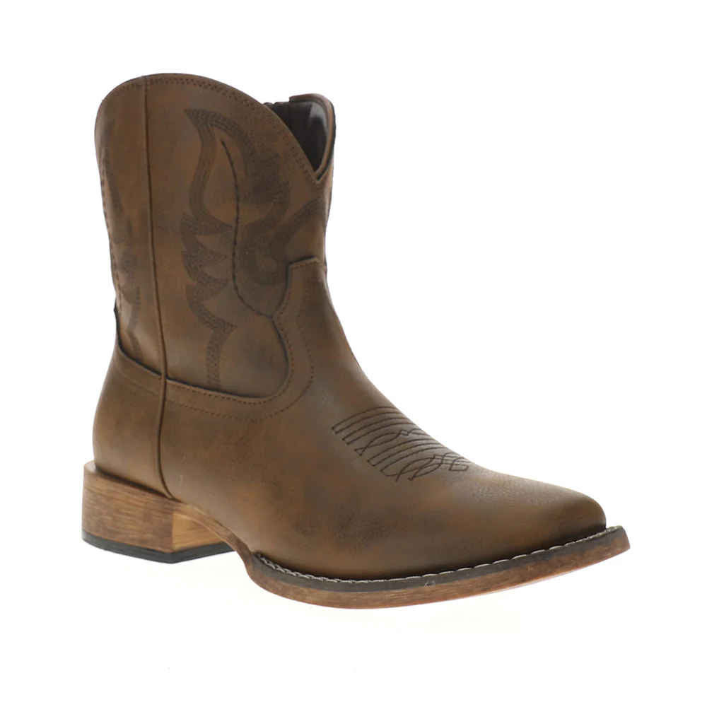 Shayla Embroidered Square Toe Zippered Cowboy Booties - Image 2