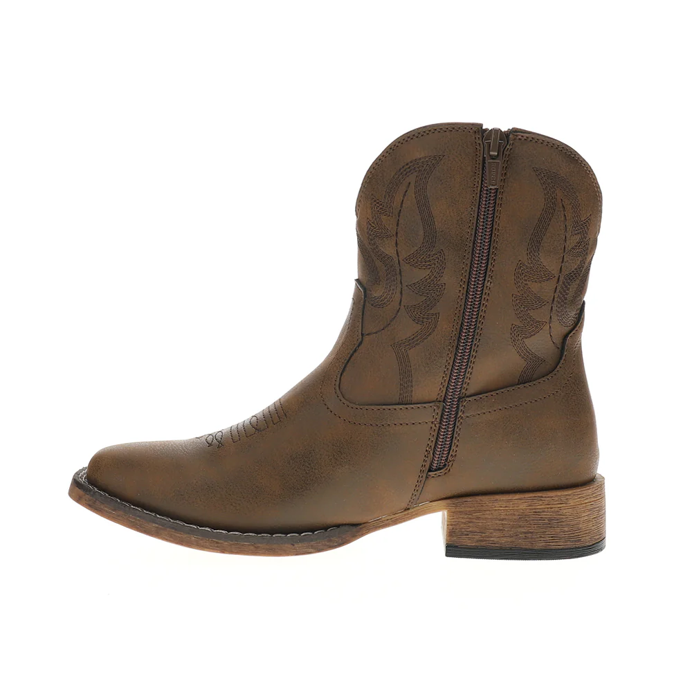 Shayla Embroidered Square Toe Zippered Cowboy Booties - Image 3