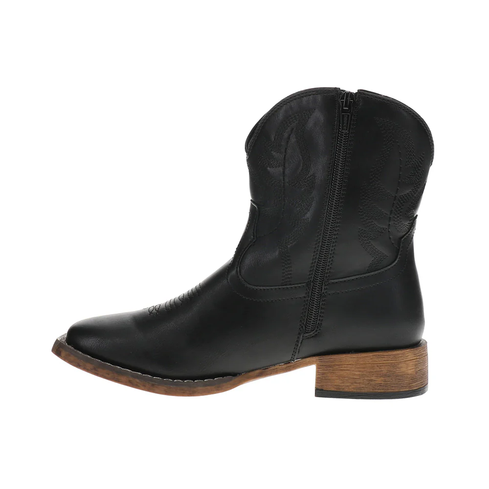 Shayla Embroidered Square Toe Zippered Cowboy Booties - Image 3