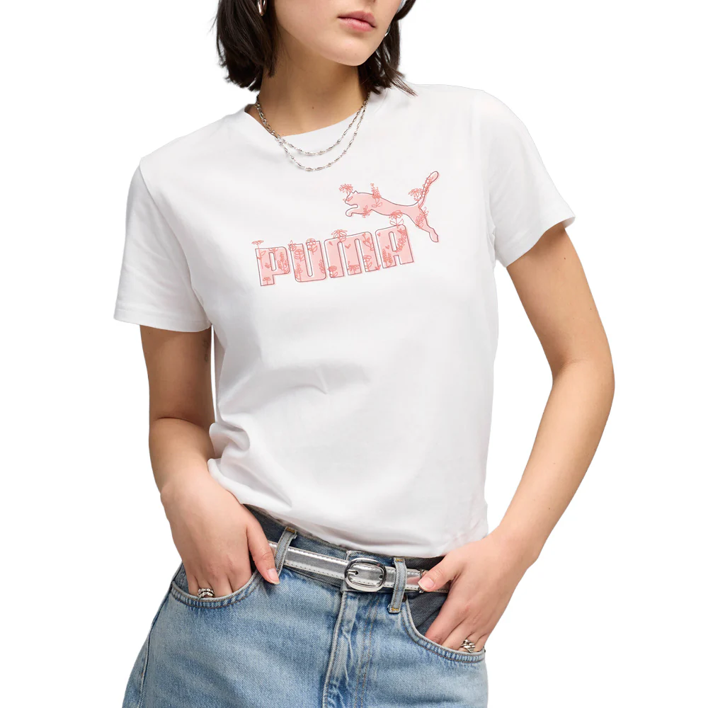 Sketched Florals Crew Neck Short Sleeve T-Shirt - Image 3