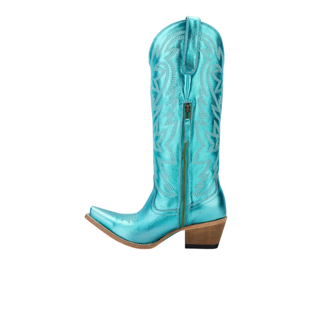 Smokeshow Embroidered Metallic Snip Toe Cowboy Boot - Image 3