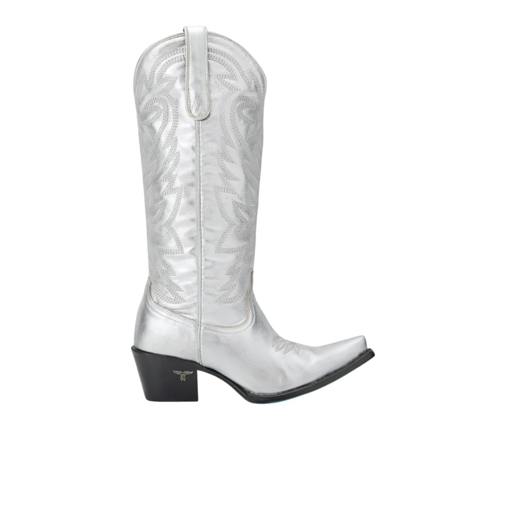Smokeshow Embroidered Metallic Snip Toe Cowboy Boot