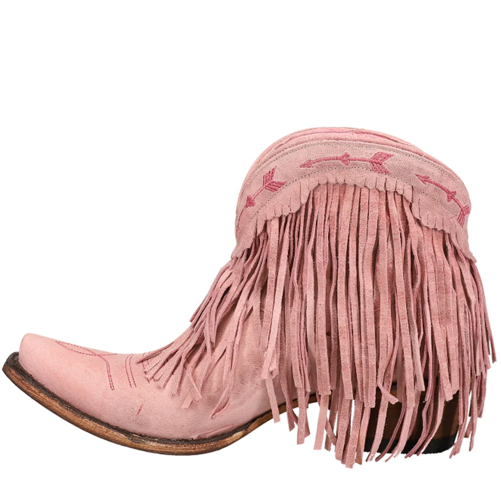 Spitfire Fringe Snip Toe Pull On Cowboy Booties - Image 3