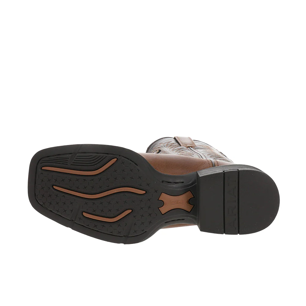 Sport Steer Skull Embroidered Square Toe Pull On Cowboy Boots - Image 5