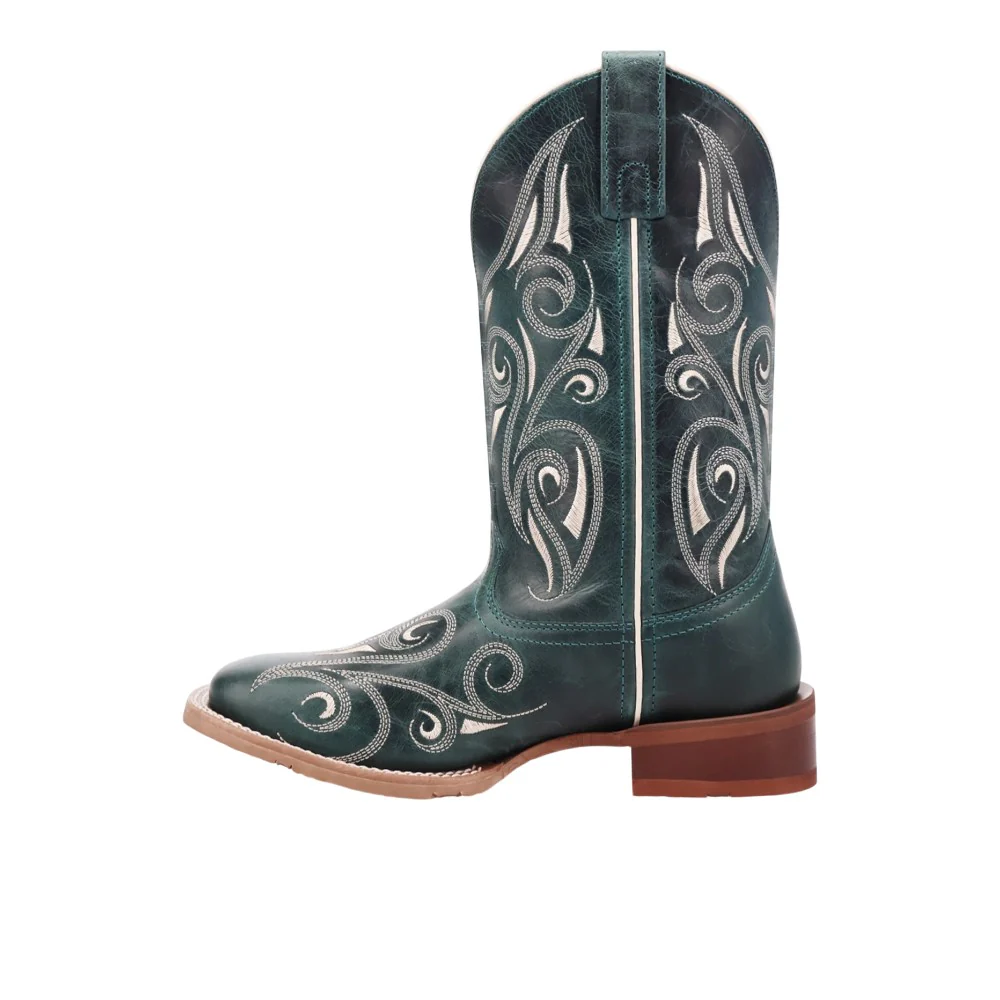 Spurred Square Toe Pull On Cowboy Boots - Image 3