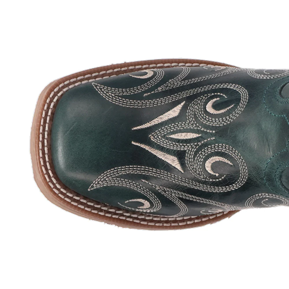 Spurred Square Toe Pull On Cowboy Boots - Image 4