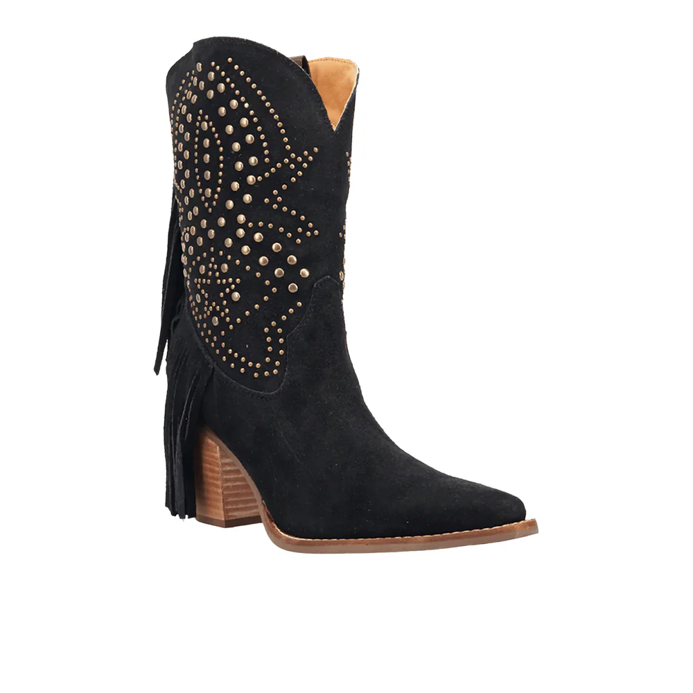 Star Power Suede Leather Booties - Image 2