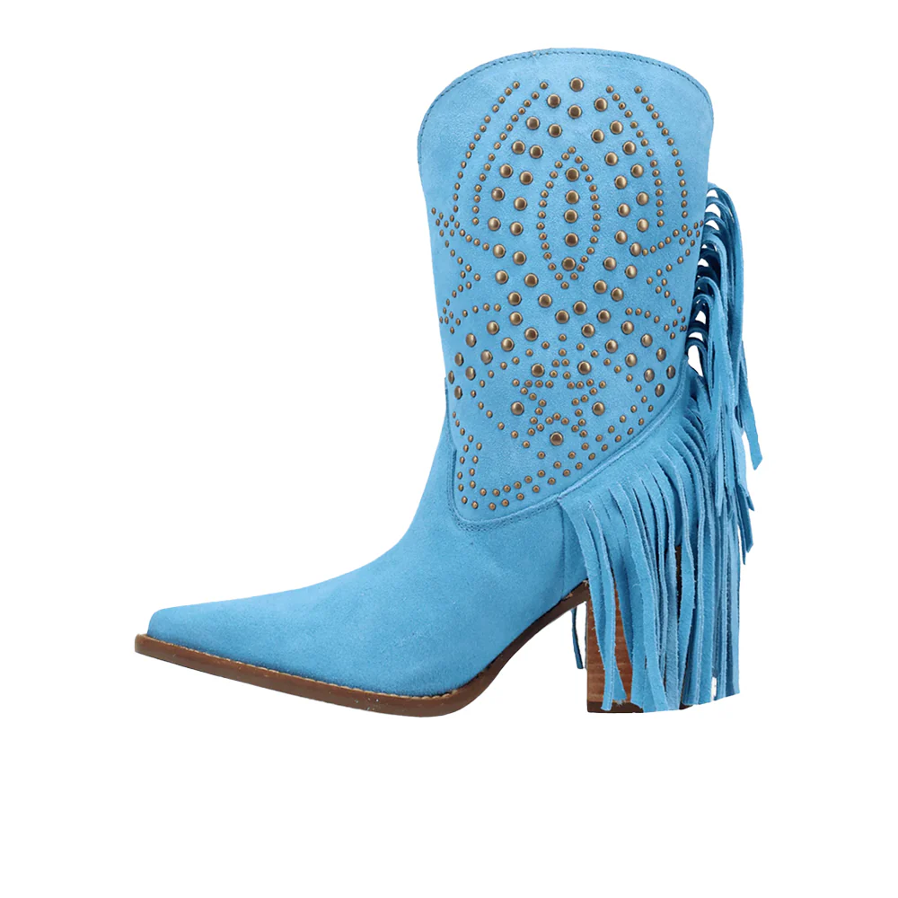 Star Power Suede Leather Booties - Image 3
