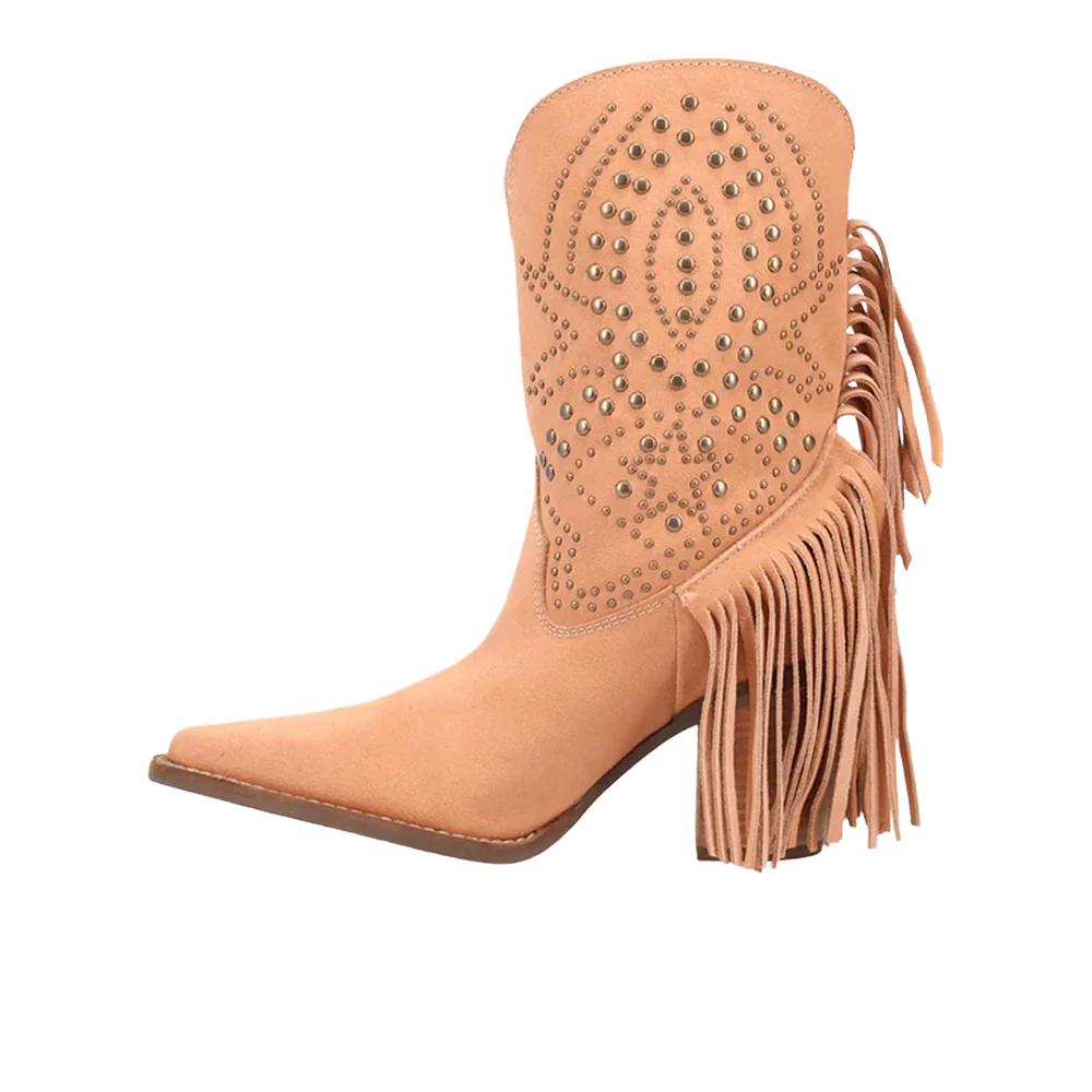 Star Power Suede Leather Booties - Image 3