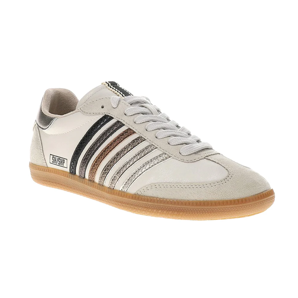 Stevie Metallic Lace Up Sneakers - Image 2