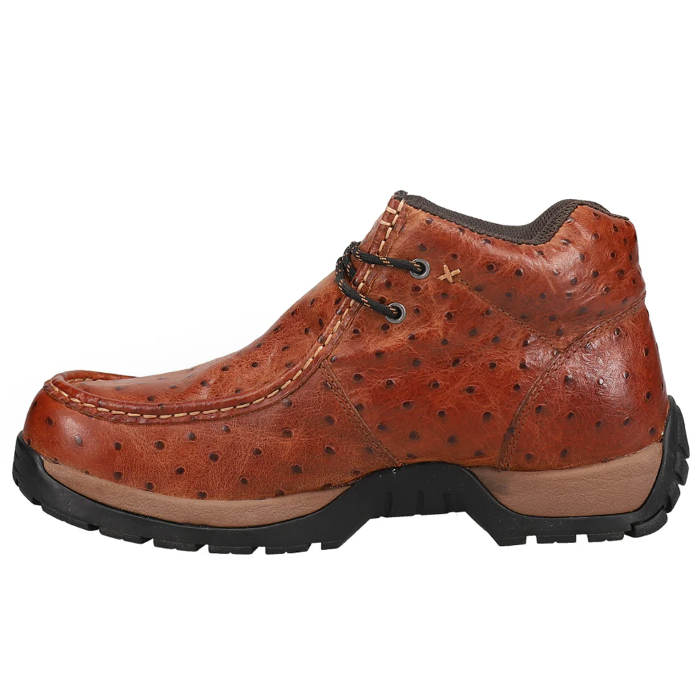 Stirrup Ostrich Print Moc Toe Chukka Boots - Image 3