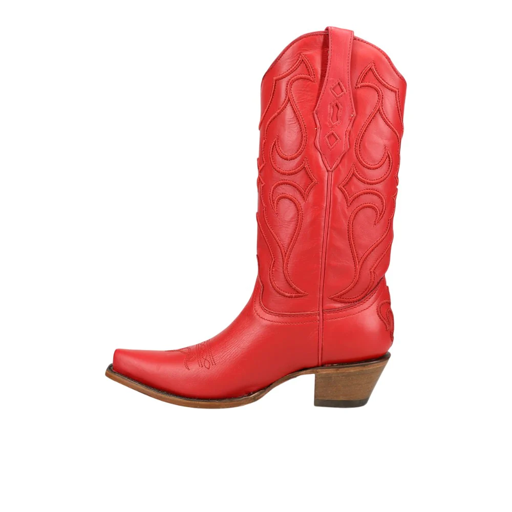 Stitch Embroidered Snip Toe Cowboy Boots - Image 3