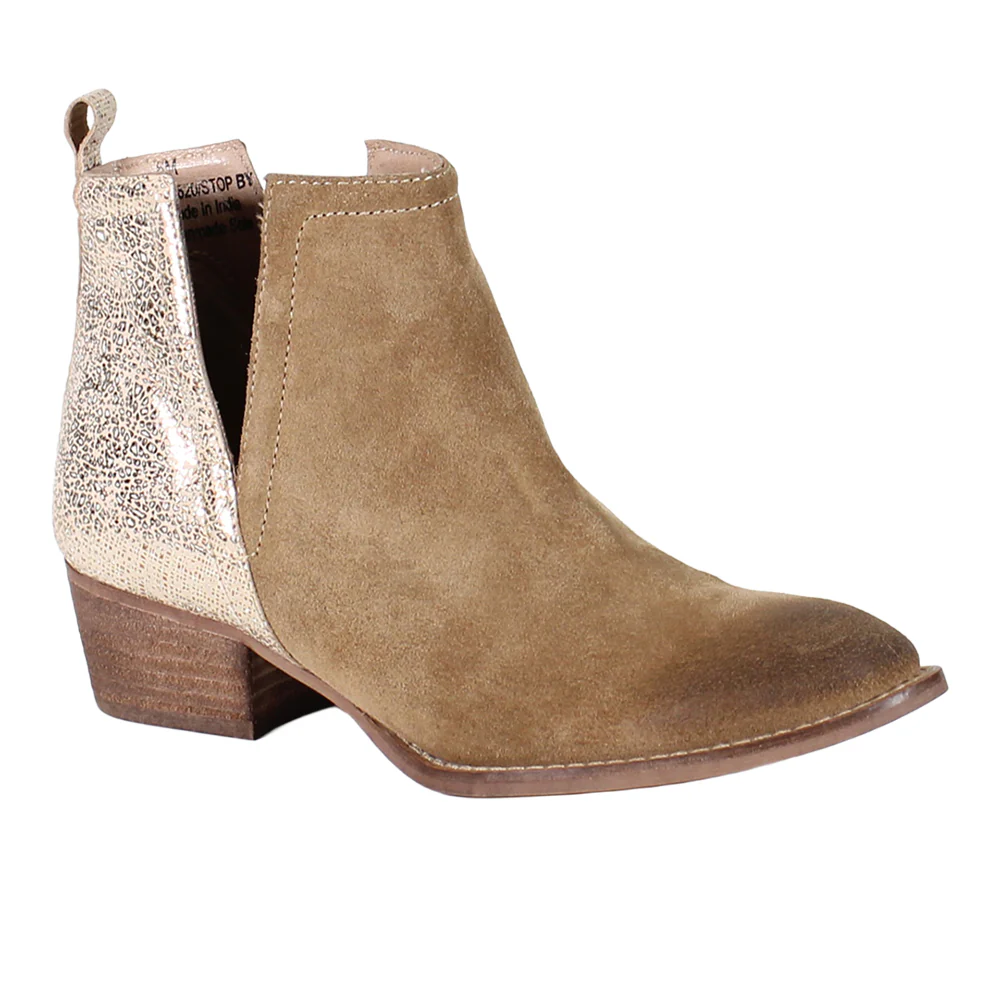 Stop By Metallic Round Toe Pull On Booties - Image 2