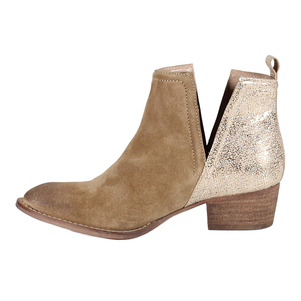 Stop By Metallic Round Toe Pull On Booties - Image 3