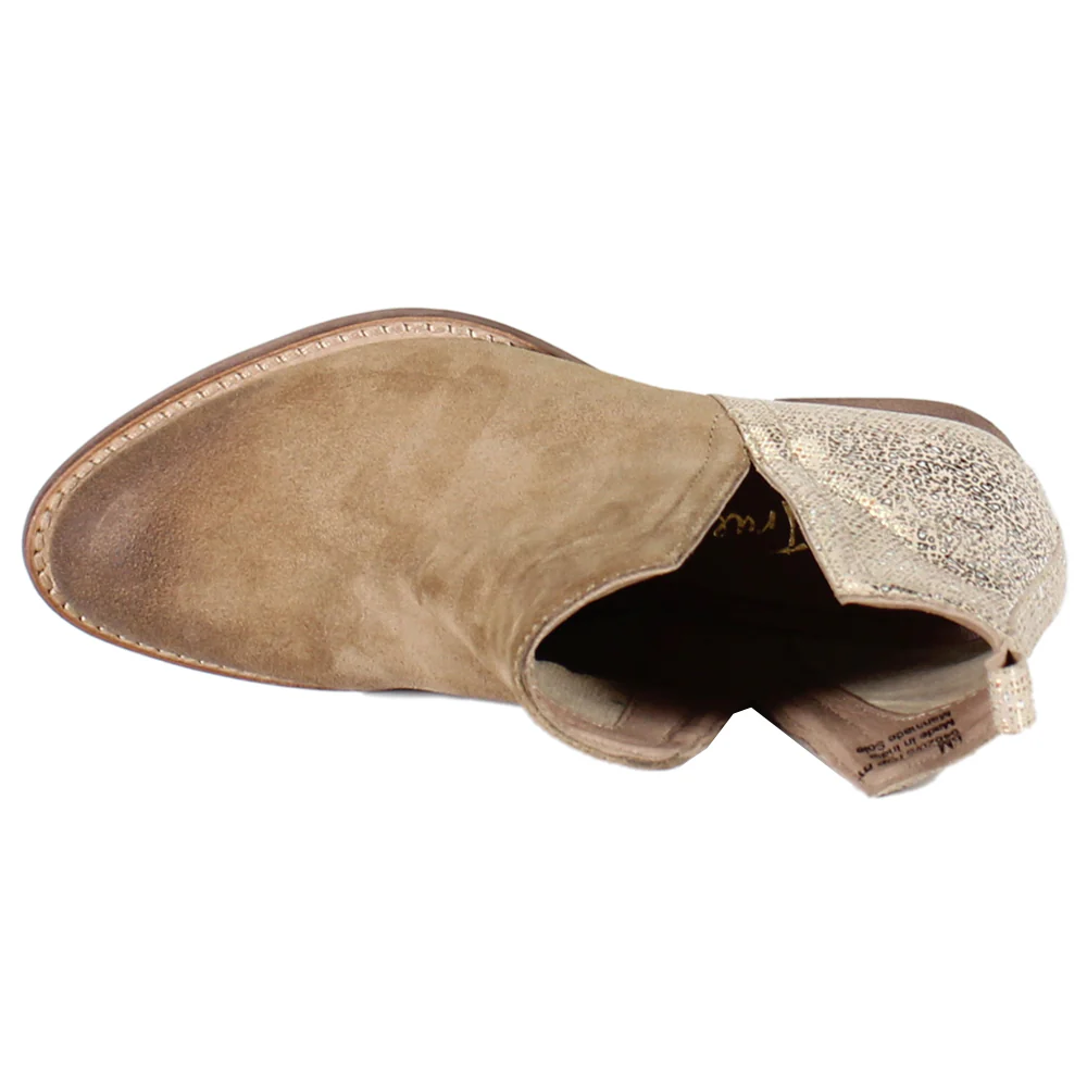 Stop By Metallic Round Toe Pull On Booties - Image 4