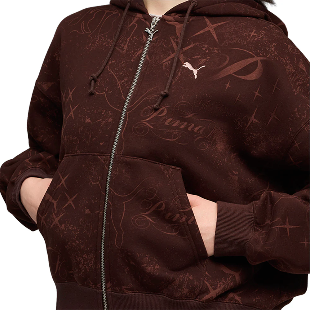 Street Glam Short Oversize Full Zip Hoodie - Image 5