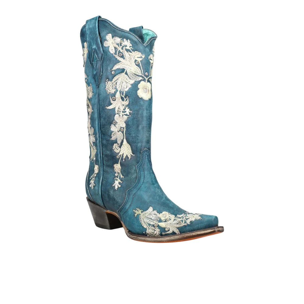 Embroidered Snip Toe Cowboy Boots - Image 2