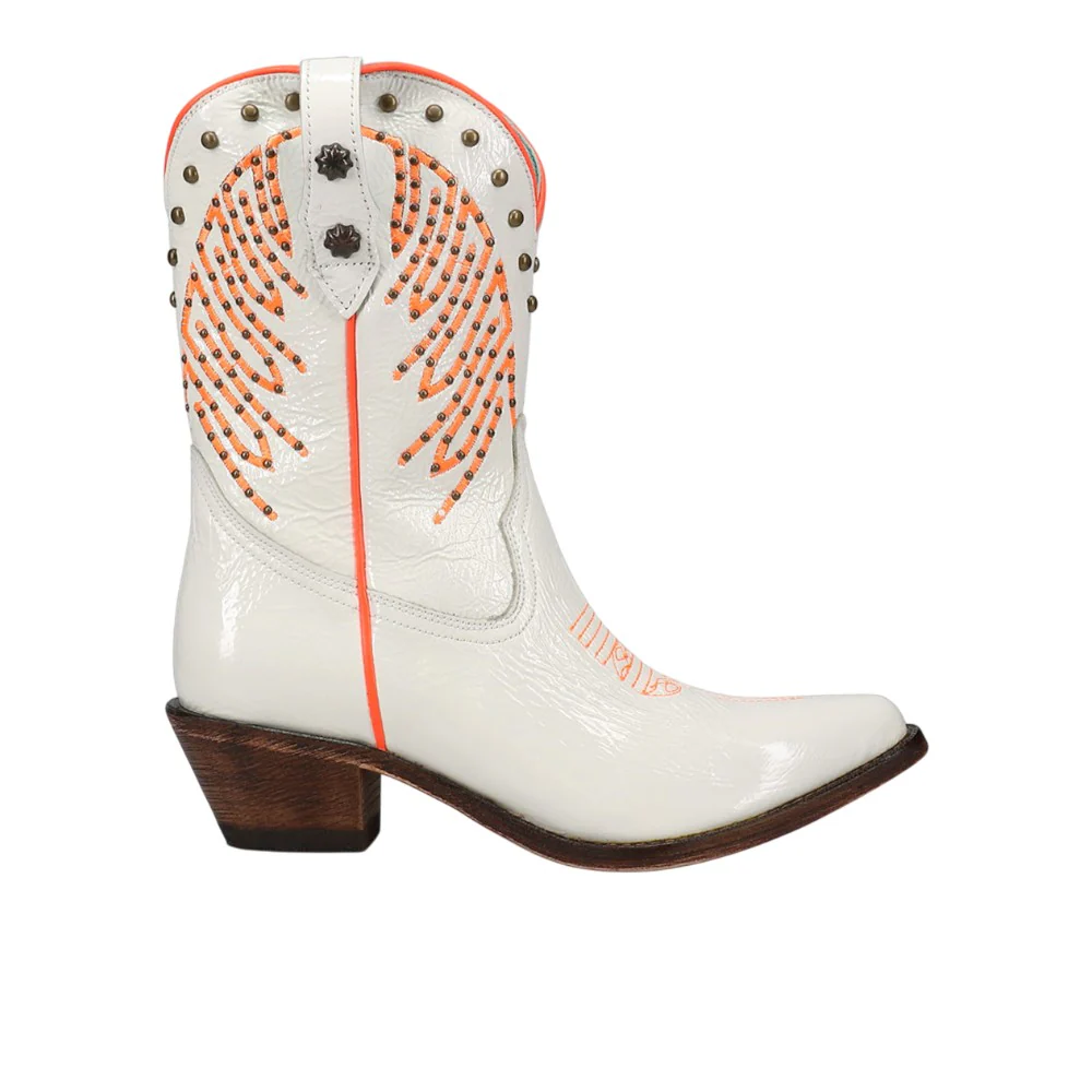 Studded Embroidered Pointed Toe Cowboy Boots