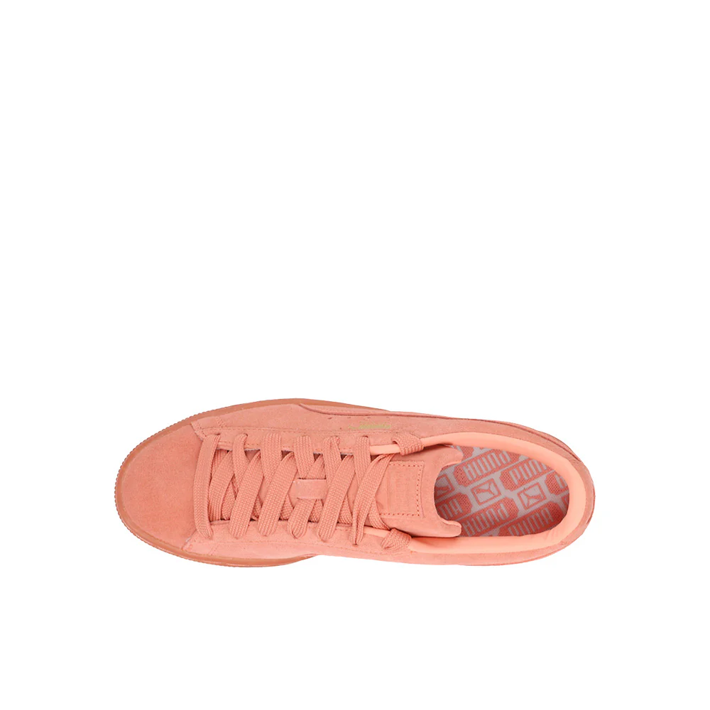 Suede Classic Mono Gold Lace Up Sneakers (Big Kid) - Image 4