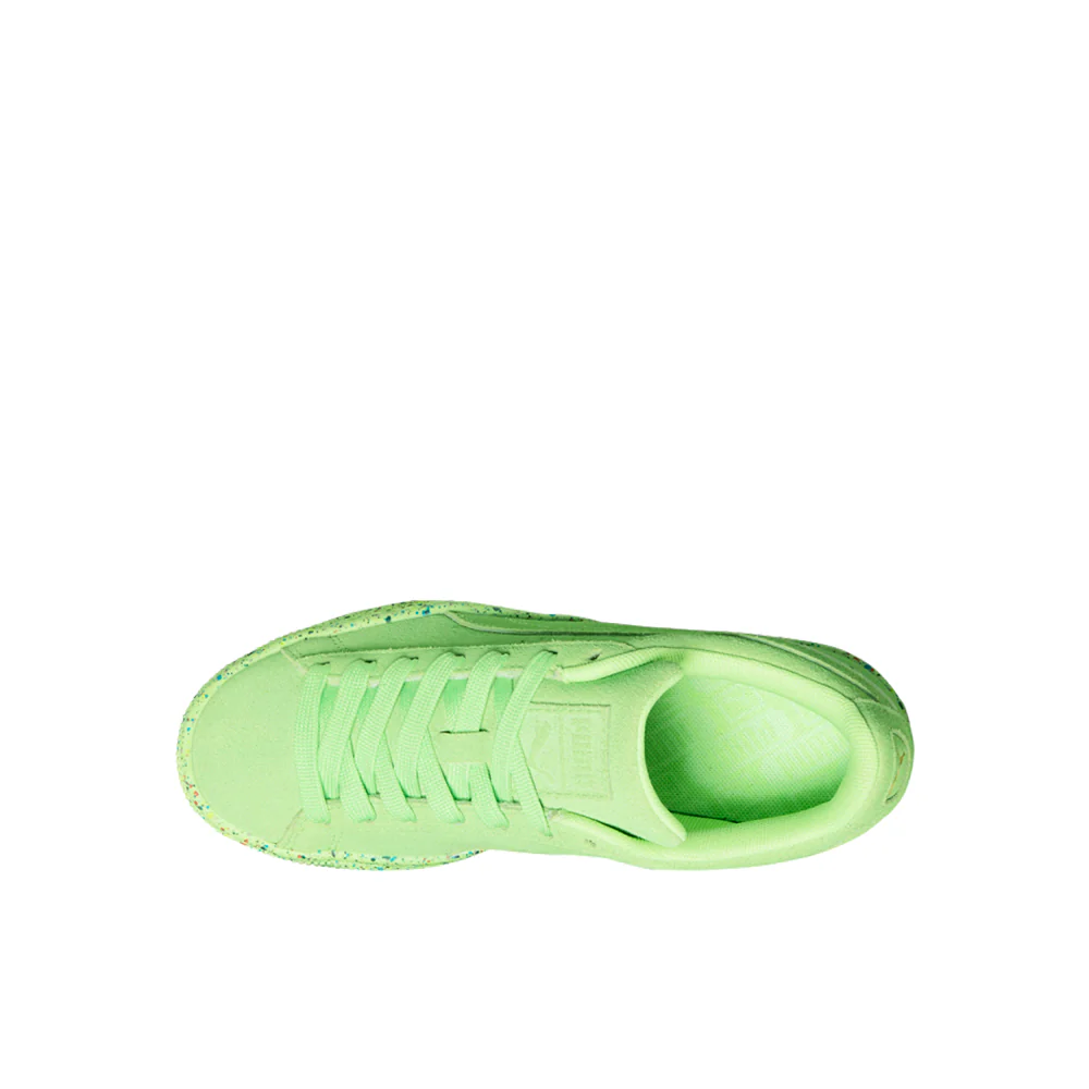 Suede Mono Triplex Neon Lace Up Sneakers (Big Kid) - Image 4