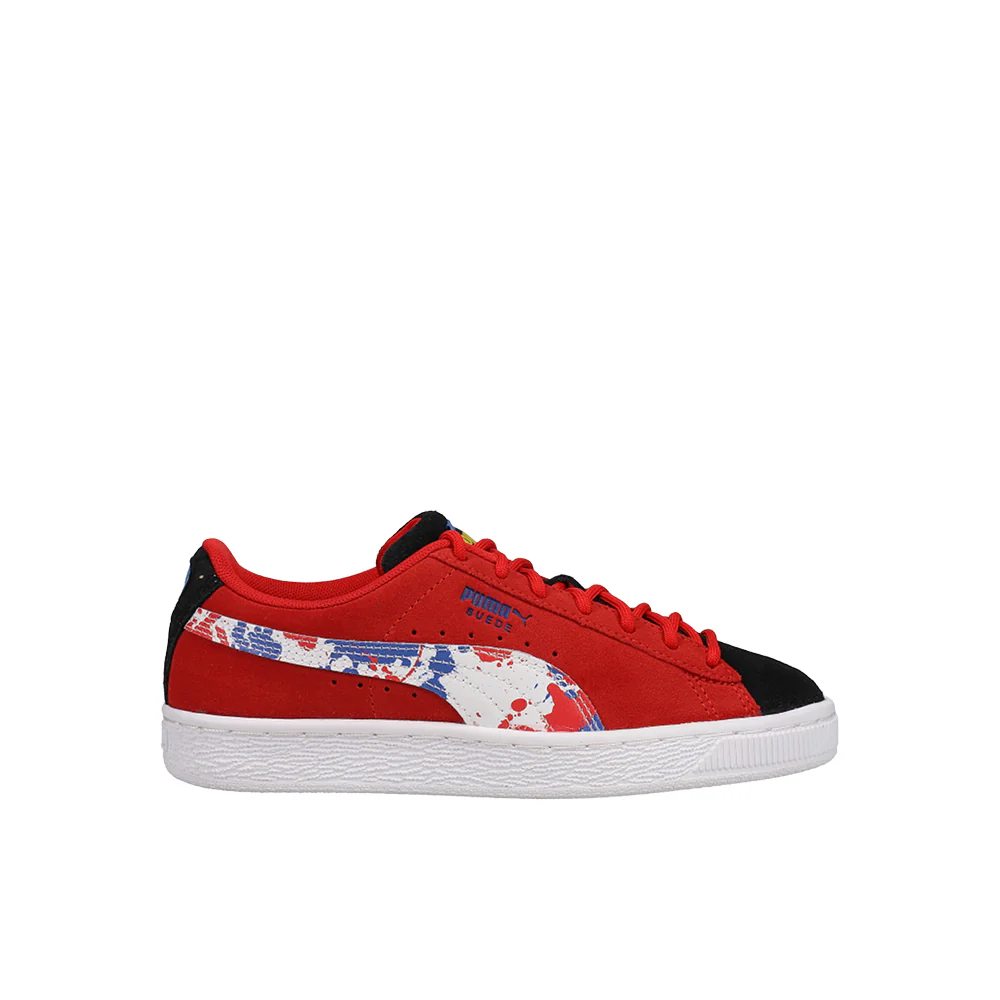 Suede Splash Lace Up Sneakers (Big Kid)