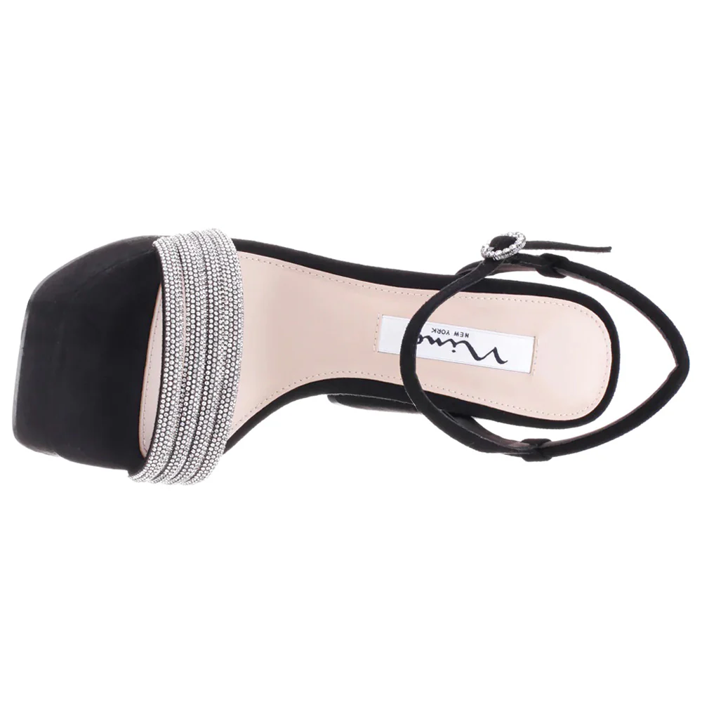 Sully Rhinestone Ankle Strap Block Heel Platform Sandals - Image 4