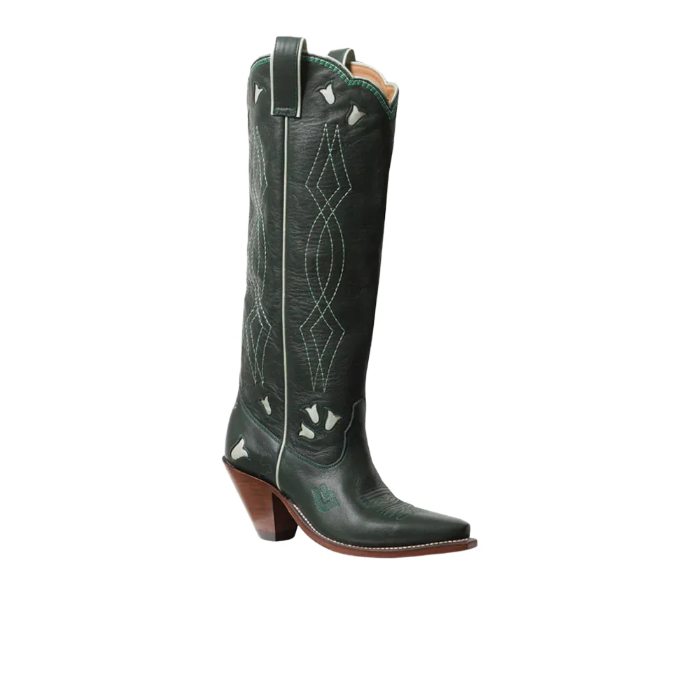 Sunny Embroidered Snip Toe Pull On Cowboy Boots - Image 2