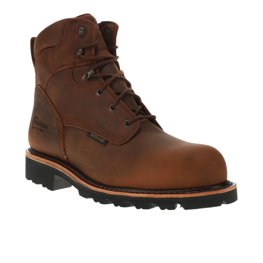 Super DNA 6 Inch Waterproof Steel Toe Lace Up Work Boots - Image 2