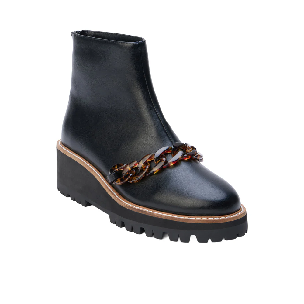 Sycamore Round Toe Wedge Zippered Booties - Image 2