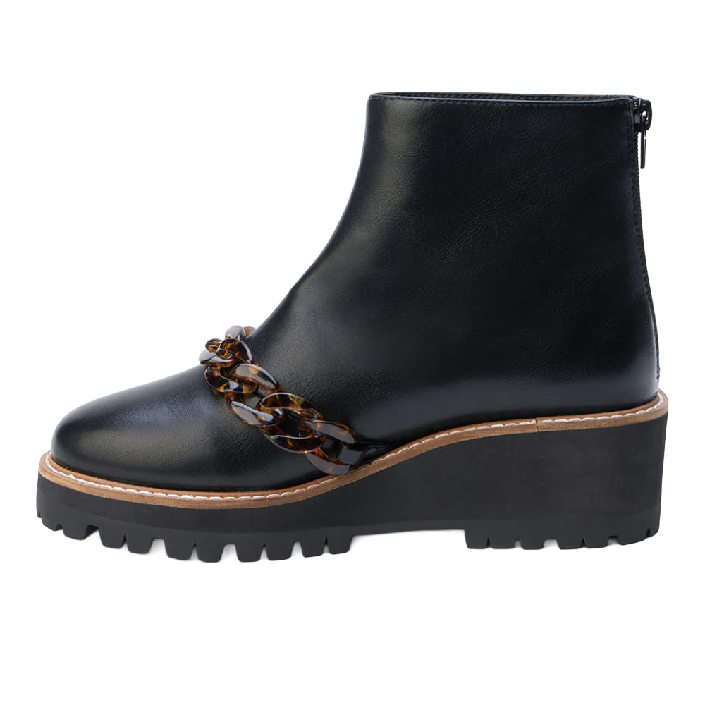 Sycamore Round Toe Wedge Zippered Booties - Image 3